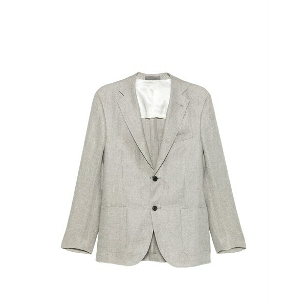 コルネリアーニ メンズ 上衣＆上衣 アウター Single-breasted notched-lapels blazer Grey