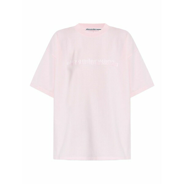 アレキサンダーワン メンズ ティーシャツ トップス Logo-print t-shirt  Pink