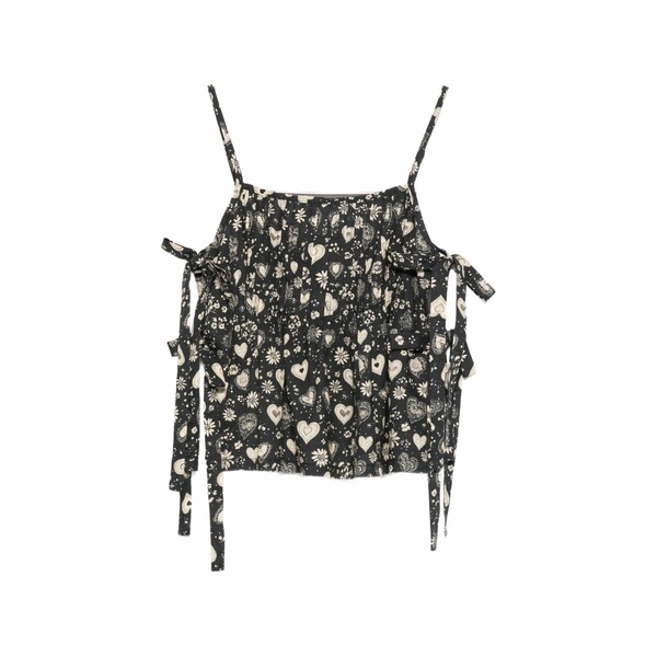 アールサーティーン レディース ティーシャツ トップス Floral-print top Black