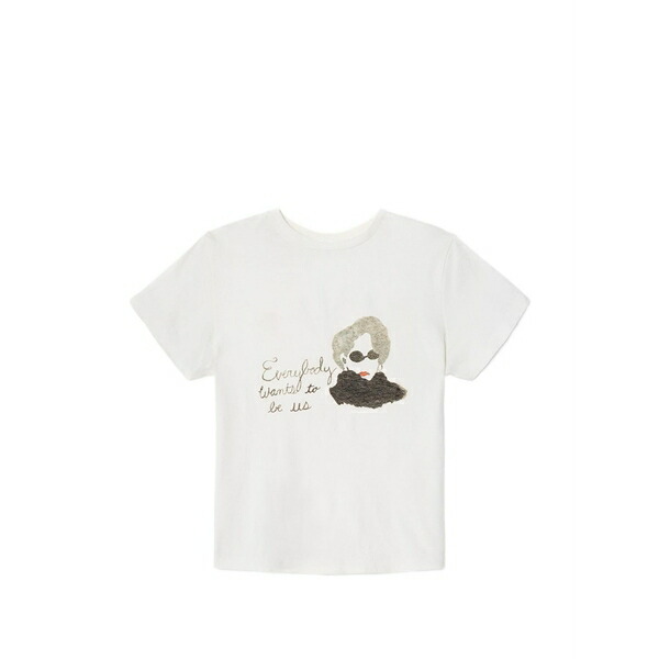 リダン レディース プルオーバー トップス Classic everybody graphic-print t-shirt White