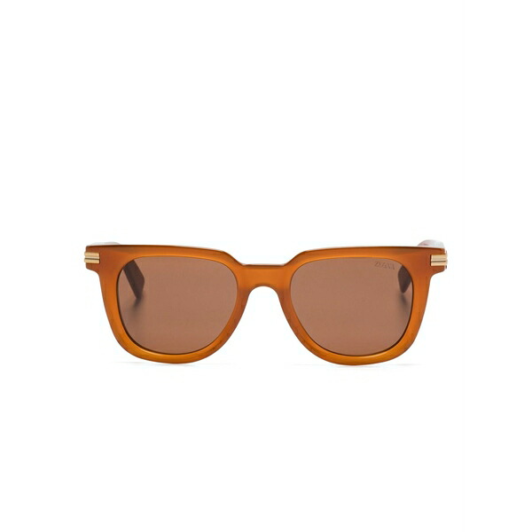 ゼニア メンズ サングラス・アイウェア 添え物 Square-frame sunglasses Brown