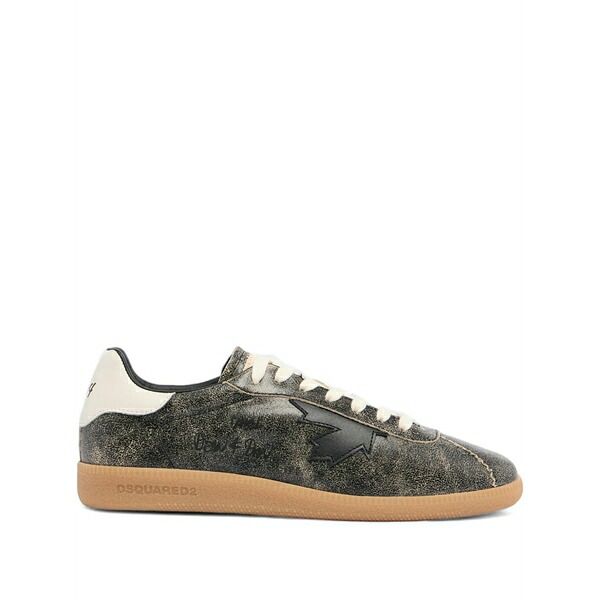 ディースクエアード メンズ スニーカー シューズ Rebels cracked leather sneakers Grey
