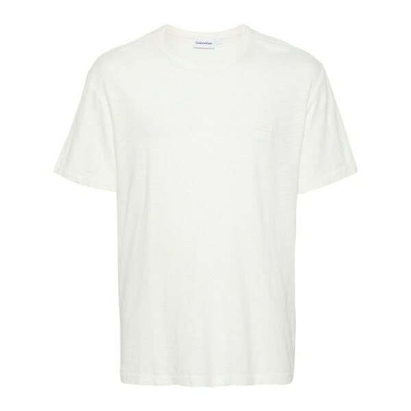 カルバンクライン メンズ ティーシャツ トップス Logo-detail t-shirt White