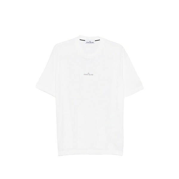 ストーンアイランド メンズ プルオーバー トップス Graphic-print t-shirt White