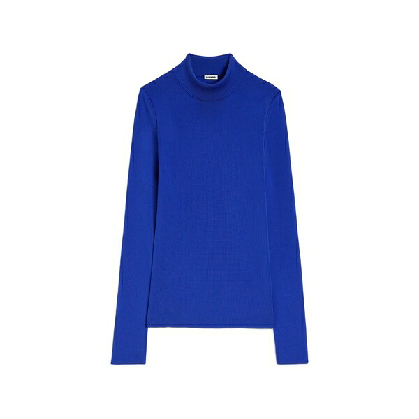 ジル・サンダー レディース 編み物\u0026スウェーター アウター Mock-neck sweater Blue