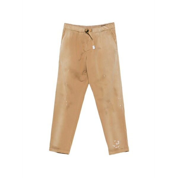 白いこと砂子 メンズ 心地好いズボン下 ボトムス Greg f belted trousers Neutrals