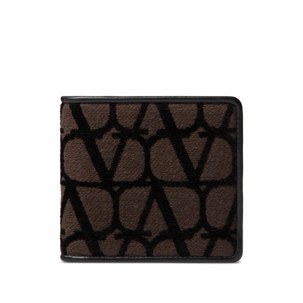 ヴァレンティノ ガラヴァーニ メンズ 金入れ 付属物  toile iconographe wallet with leather details Brown
