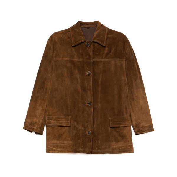 サルバトーレ サントロ レディース 上衣＆上衣 アウター Suede jacket Brown