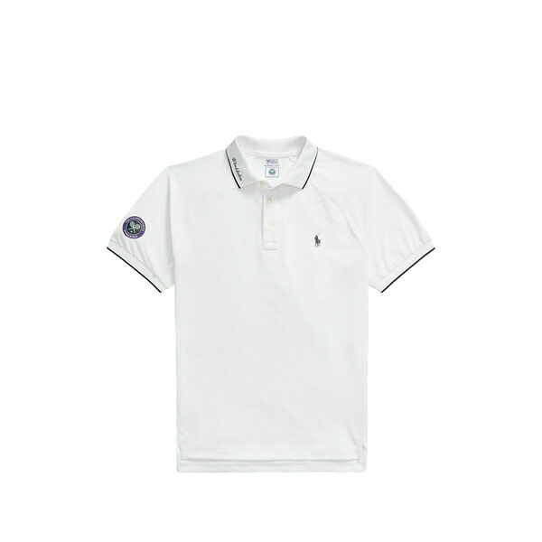 ラルフローレン メンズ スポーツシャツ トップス X wimbledon striped tipping raglan sleeve polo shirt White