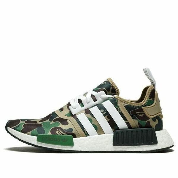 adidas アディダス メンズ スニーカー  【adidas x A Bathing Ape NMD_R1 \u0027Olive Camo\u0027 BA7326】  大きさ US_6(24.0糎)