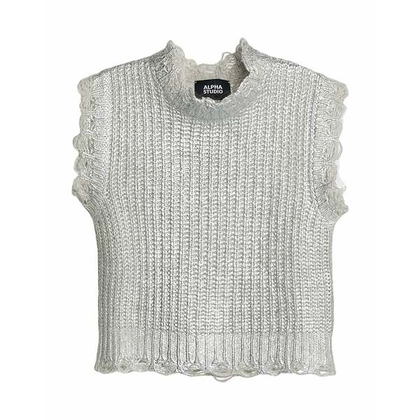 【送料無料】 アルファス テューディオ レディース ニット&セーター アウター Sweaters Silver