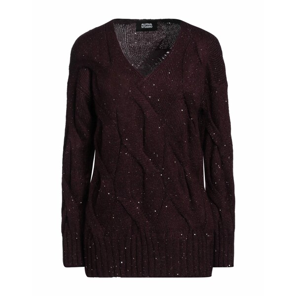 【送料無料】 アルファス テューディオ レディース ニット&セーター アウター Sweaters Purple
