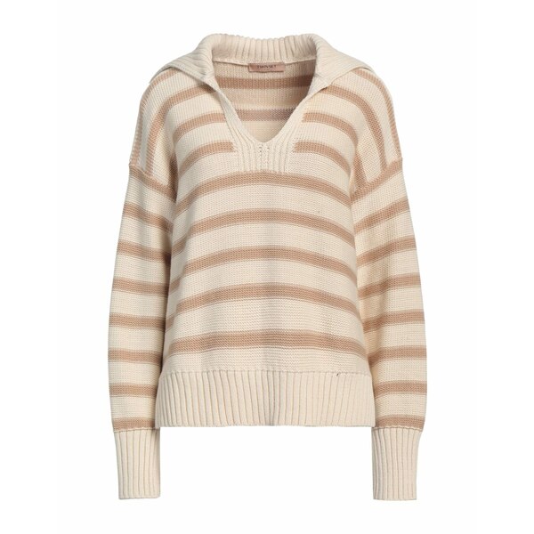 【送料無料】 ツインセット レディース ニット&セーター アウター Sweaters White｜asty