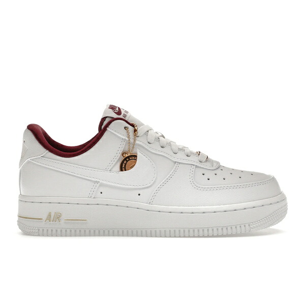 Nike ナイキ レディース スニーカー  【Nike Air Force 1 Low 07 SE Just Do It Summit White Team Red (Women)】  サイズ US_W_11.5 Summit White/Team Red-Metallic Gold