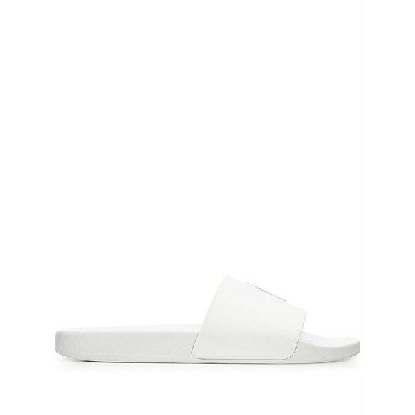 ラルフローレン メンズ サンダル シューズ Logo-print slides White