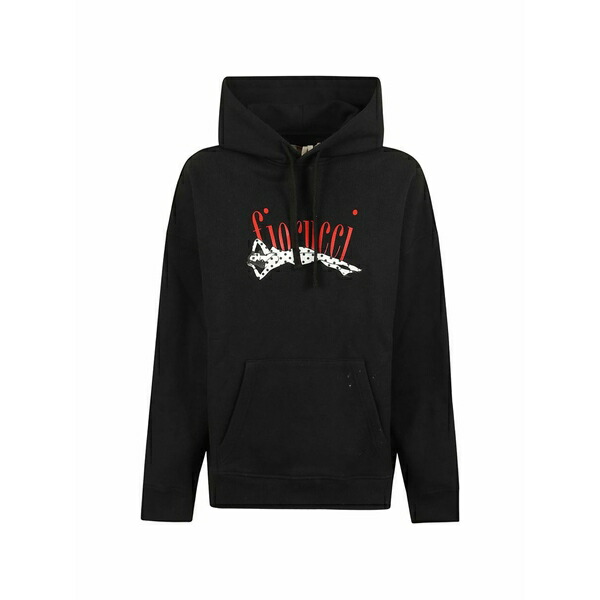 フィオルッチ レディース パーカー・スウェットシャツ アウター Graphic-print hoodie Black