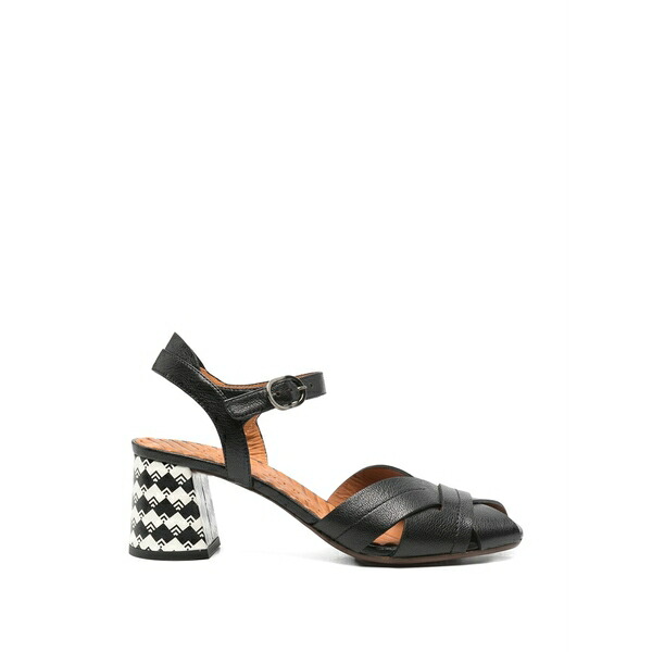 チエミハラ レディース サンダル シューズ Woven geometric heel sandals Black|asty