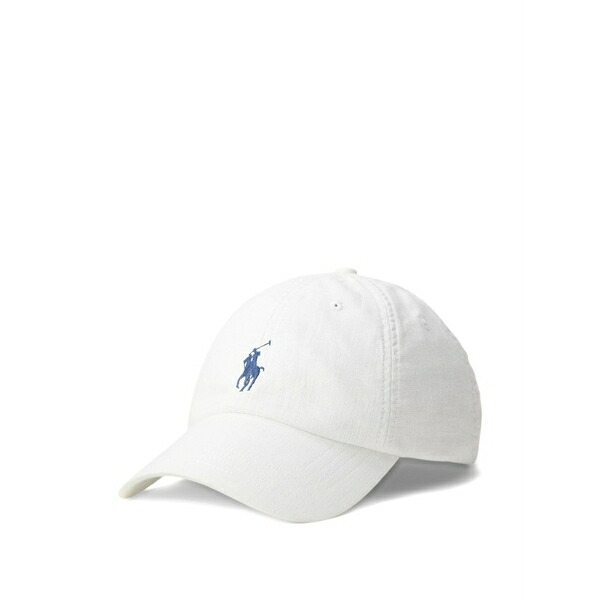 ラルフローレン メンズ かぶり笠 付属品 Embroidered-logo baseball cap White