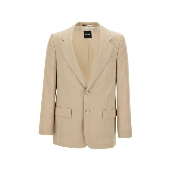 主任者 メンズ 上衣＆上衣 アウター Single-breasted twill blazer Neutrals