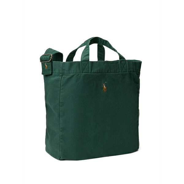 ラルフローレン メンズ トートバッグ 御徒面子 Pony logo-embroidered tote bag Green