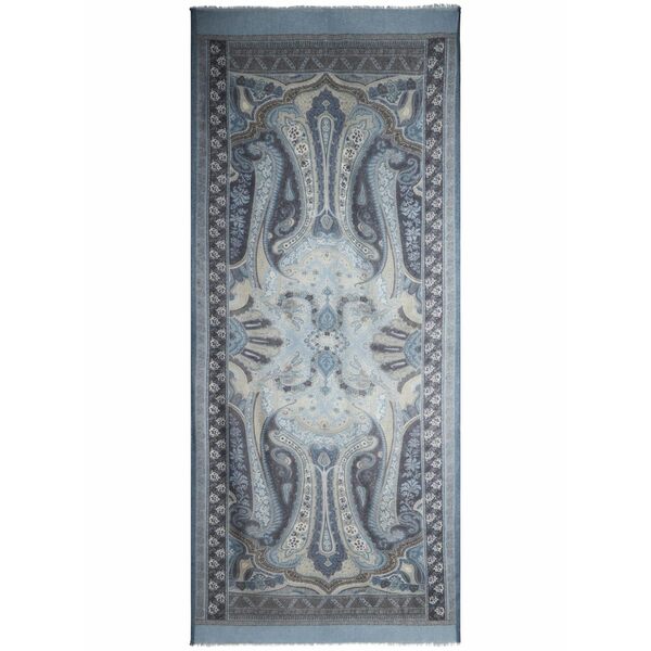 エトロ メンズ えり巻き・袈裟・えり巻き 付属物 Paisley-print cashmere scarf Blue
