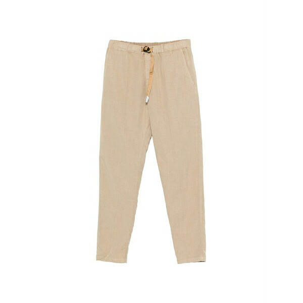 白いこと真砂 メンズ 心地好いズボン下 ボトムス Greg belted trousers Neutrals