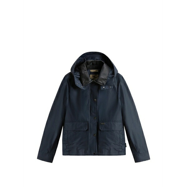 羊毛 分限者 レディース 上衣＆上衣 アウター Dundee superwax removable-hood jacket Blue