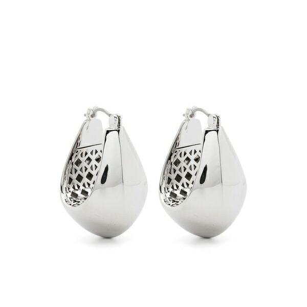 エディーボルゴ レディース ピアス&イヤリング アクセサリー Teardrop hoop earrings Silver|asty