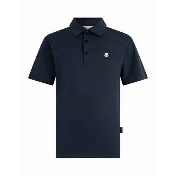 フィリップ飾り気のない メンズ スポーツシャツ トップス Logo polo shirt Blue
