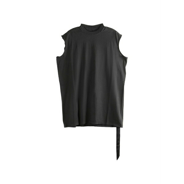 リックオウエンス メンズ ティーシャツ トップス Sleeveless mock-neck top Black Tシャツ・カットソー-メンズファッション