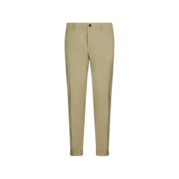 インコテックス メンズ 心地好いズボン下 ボトムス Pressed-crease turn-up trousers Neutrals