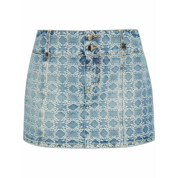 アミリ レディース スコート ボトムス Denim mini skirt  Blue スカート-レディースファッション