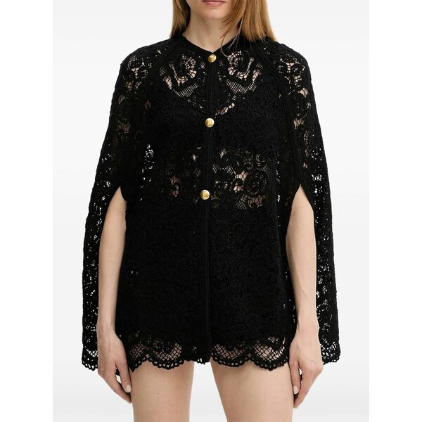 ツインセット レディース カジュアルパンツ ボトムス Scalloped-crochet shorts Black｜asty