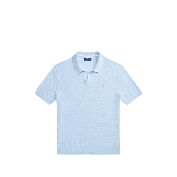 ラルフローレン メンズ ポロシャツ トップス Slub-knit polo shirt Blue｜asty