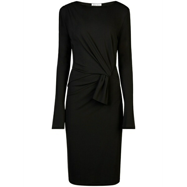 ニナリッチ レディース ワンピース トップス Bow-detailing long-sleeve dress Black|asty