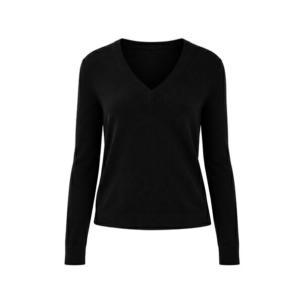 ジェニーケイン レディース 編み物\u0026プルオーバー アウター V-neck knitted sweater Black