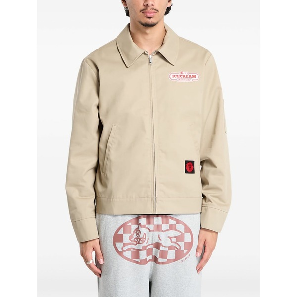 クリーム メンズ 上衣＆上衣 アウター Supplies work zipped jacket Neutrals