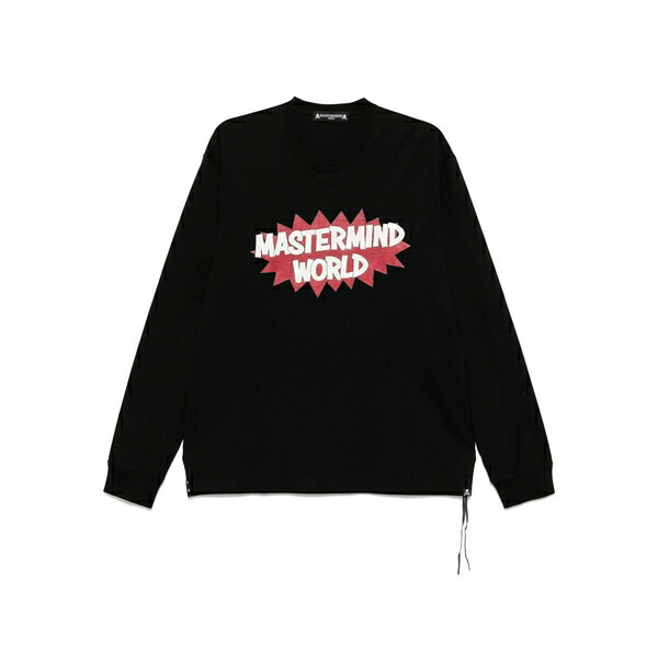 御師匠さん肝ったま 世界 メンズ プルオーバー トップス Logo-printed t-shirt Black
