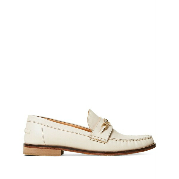 ツイン書き割り レディース スリッポン・ローファー シューズ Oval t leather loafers  White