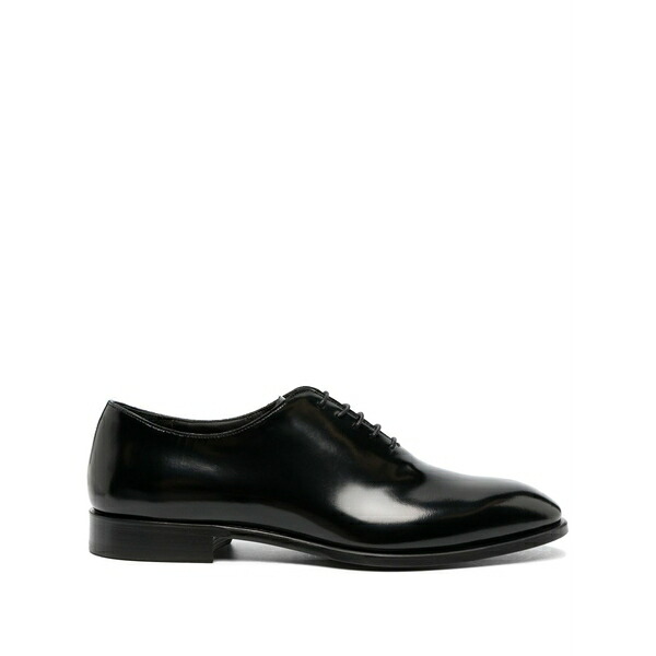 カナーリ メンズ ドレスシューズ シューズ Patent-finish leather oxford shoes Black｜asty