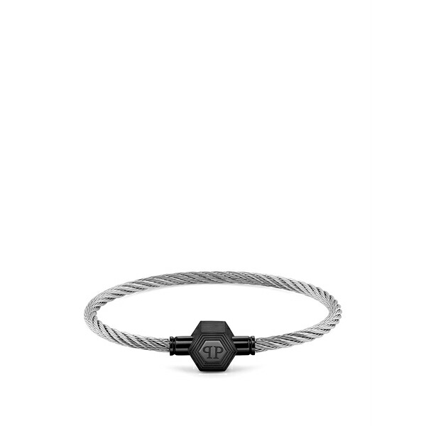 フィリップ飾り気のない メンズ ブレスレット・バングル・アンクレット 付属物 Plein enigma bracelet Silver