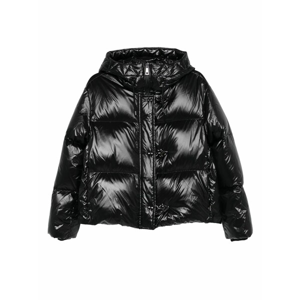 フェイ レディース 厚地の外套 アウター High-neck quilted coat Black