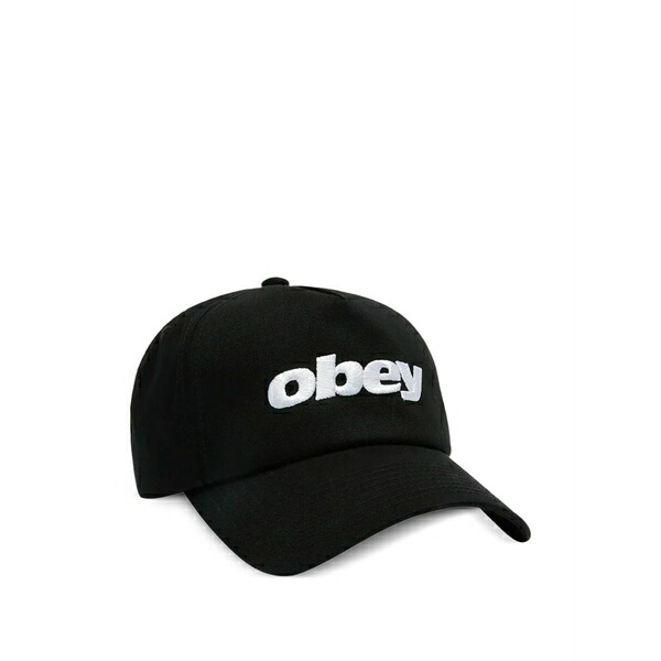 オベイ メンズ 帽子 アクセサリー Logo-embroidered baseball cap Black｜asty