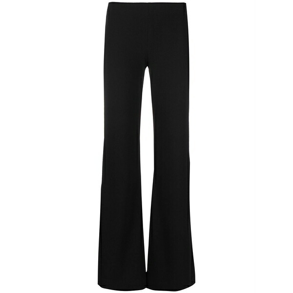 ロジャー レディース 心地好いズボン下 ボトムス Flared mid-rise trousers Black