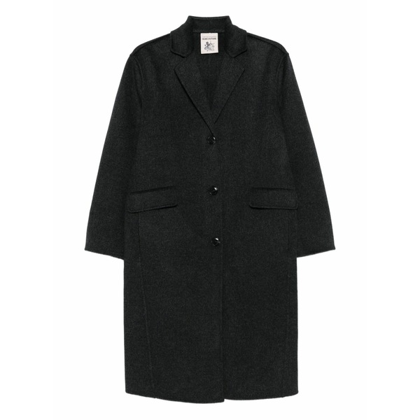 セミクチュール レディース 厚地の外套 アウター Button-fastening pocket coat Grey