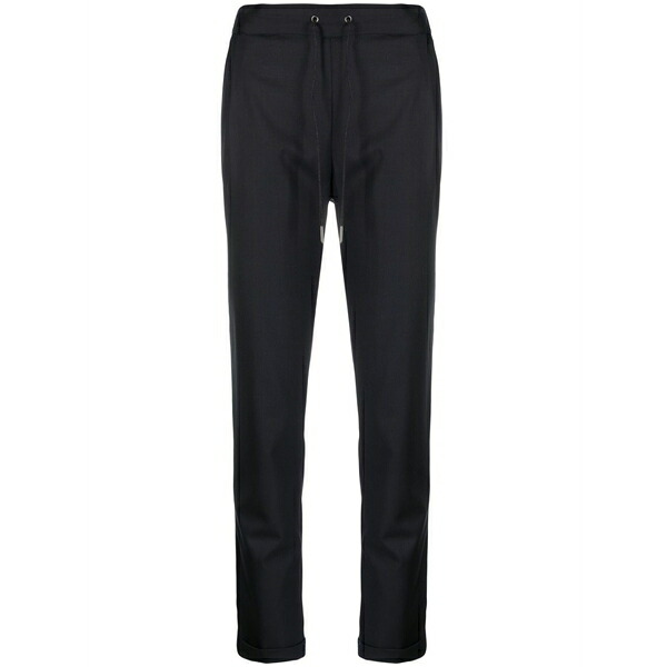 ファビアナ フィリッピ レディース カジュアルパンツ ボトムス Drawstring-waist tapered trousers Blue｜asty