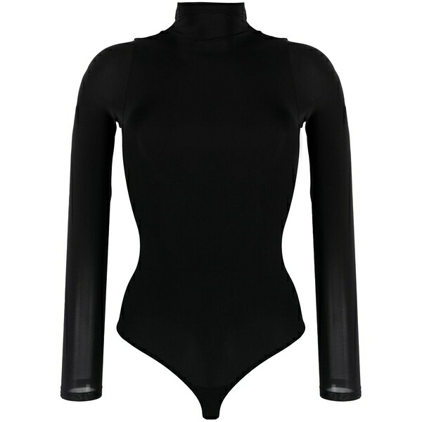 ウォルフォード レディース ティーシャツ トップス Buenos aires string semi-sheer bodysuit Black
