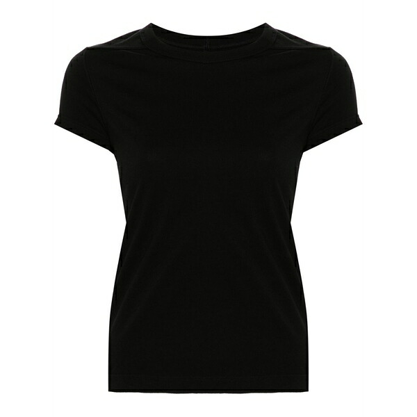 リックオウエンス レディース プルオーバー トップス Level cropped t-shirt Black