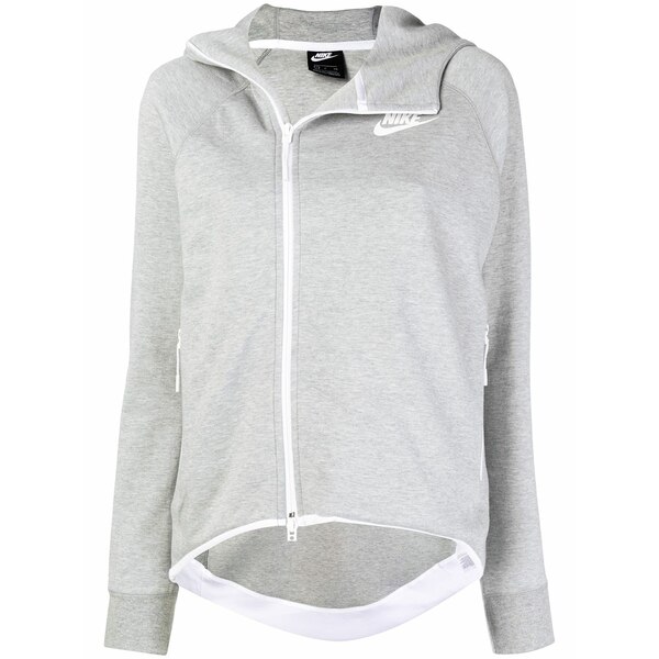 ナイキ レディース 上衣＆上衣 アウター Logo-print hoodie Grey