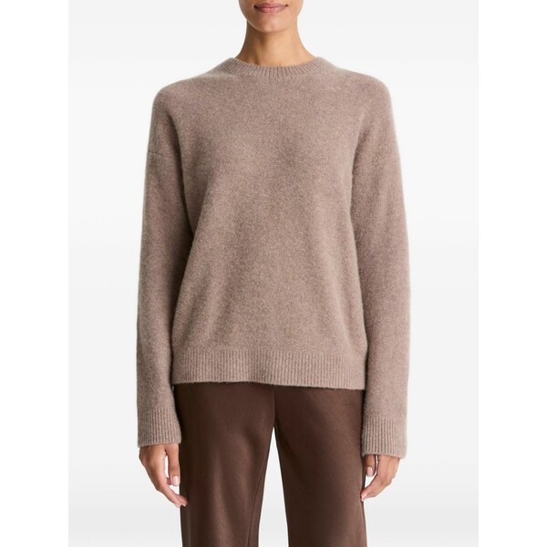 ヴィンス レディース 編み物\u0026ティーシャツ アウター Crewneck cashmere pullover Neutrals